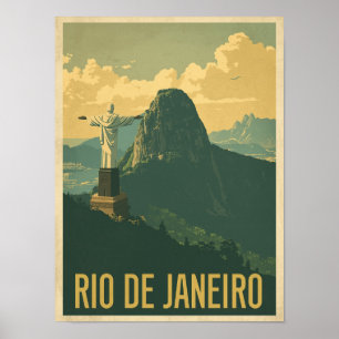 Poster Vintage Viagem Do Rio De Janeiro