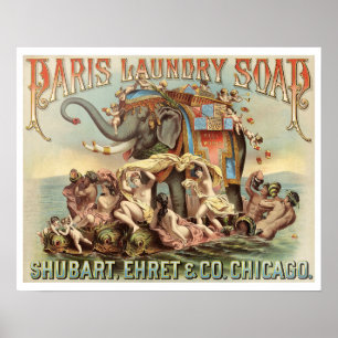 Poster Vintage Victorian Era Laundry Soap Advertiment