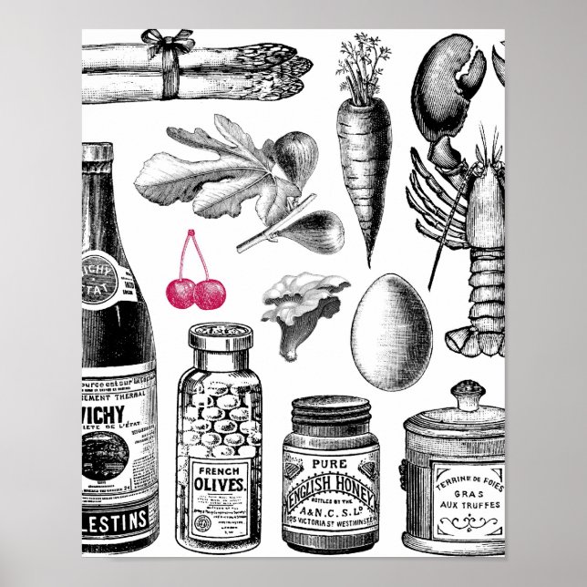 Poster Vintage Victorian Foodie (Frente)