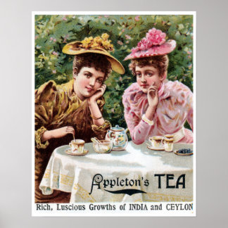 Pôster Vintage Victorian India e Ceylon tea