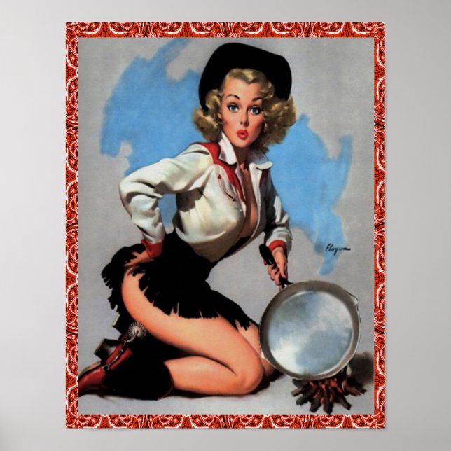Pôster Vintage Vintage Pin Up To Pan (Frente)
