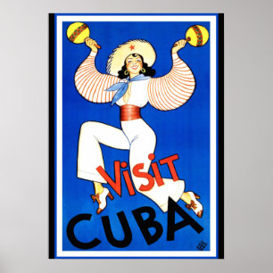 Pôster Vintage - Visite Cuba