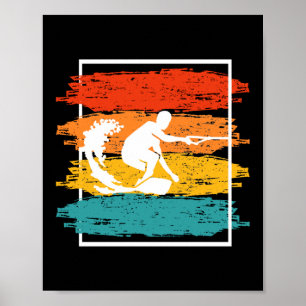 Poster Vintage Wakeboard Wakesurfing Wakesurfer