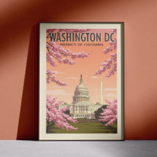 Poster Vintage Washington D.C.
