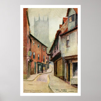 Poster Vintage watercolor Lincoln The Strait