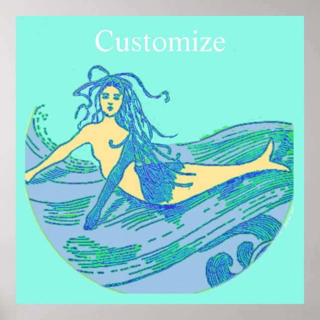 Poster Vintage Waverding Mermaid Thunder_Cove (Frente)