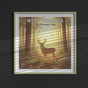 Poster Vintage West Virginia