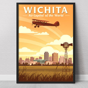 Poster Vintage Wichita Kansas