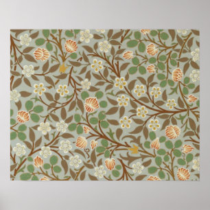 Pôster Vintage William Morris Clover Floral design