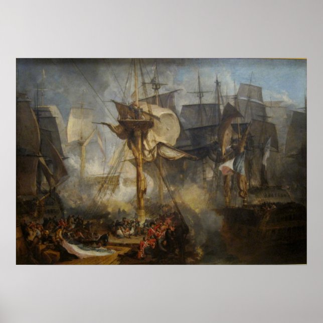 Poster Vintage William Turner A Batalha de Tralgar (Frente)