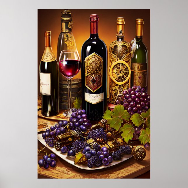 Poster Vintage Wine (Frente)
