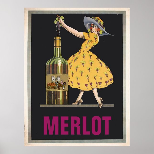 Poster Vintage Wine, edit text (Frente)