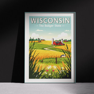 Poster Vintage Wisconsin