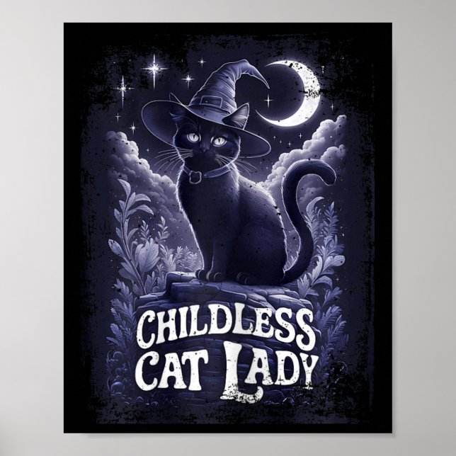Poster Vintage Witch Cat Garotas (Frente)