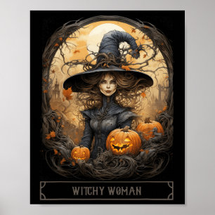 Poster Vintage Witchcraft Wiccan Gothic Witchy Halloween
