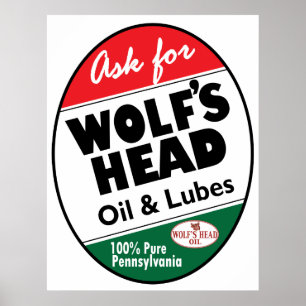 Poster Vintage Wolfs Head