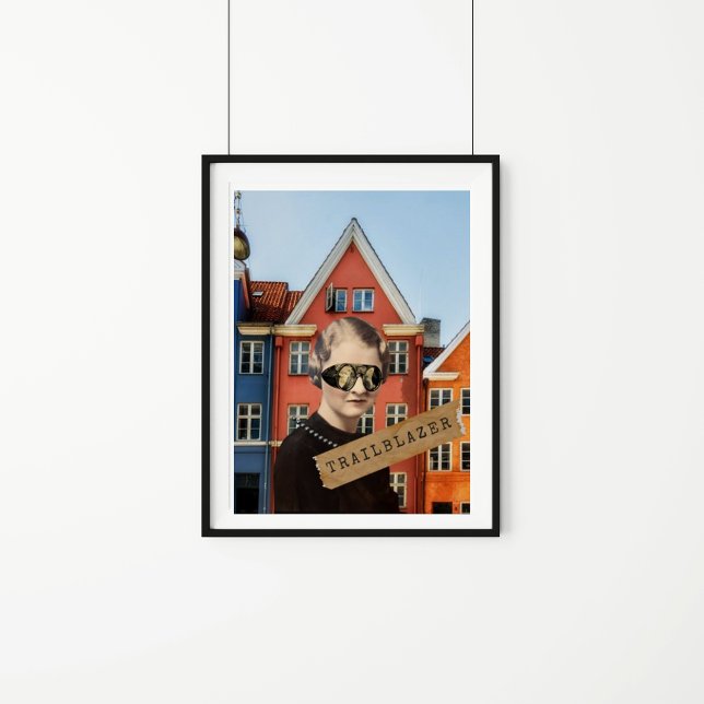 Poster Vintage Woman Trailblazer Kitsch Alterou Art (Criador carregado)