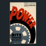 Poster vintage WPA da Power Art Deco 1930s<br><div class="desc">Poster vintage WPA da Power Art Deco 1930s</div>