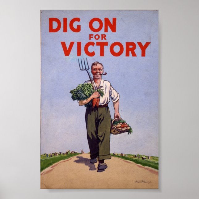 Pôster Vintage WW2 Propaganda (Frente)
