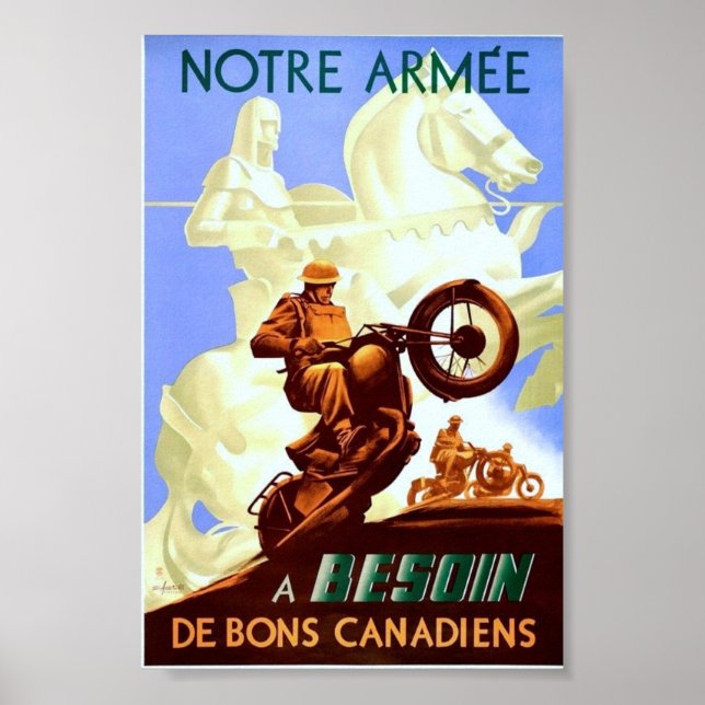 Pôster Vintage WW2 Propaganda (Frente)