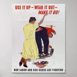 Pôster Vintage WW2 Propaganda