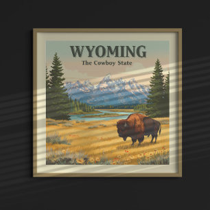 Poster Vintage Wyoming