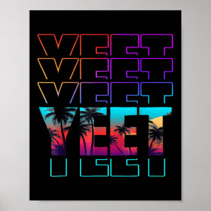 Poster Vintage Yeet Engraçado Roupa Para Homens Mulheres