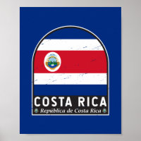Vintagem Afetada do Sinalizador da Costa Rica