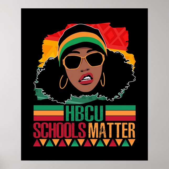 Poster Vintagem de Matéria das Escolas HBCU (Frente)