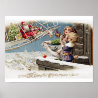 Vintagem de Natal para as Crianças do Pai Natal