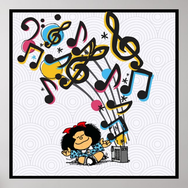 Poster Vintagem musical de Mafalda (Frente)