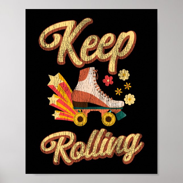 Poster Vintagem Retroativa De Rolamento De Rolamento 1970 (Frente)