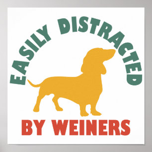 Poster Vintagem Retroativa Facilmente Distraída Por Weine