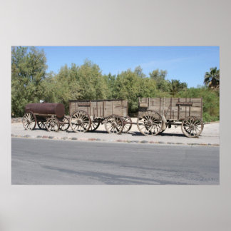 Pôster Vinte Mulas Puxaram Estes Vagões Por 165 Milhas A