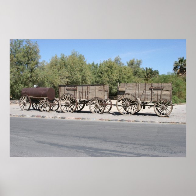 Pôster Vinte Mulas Puxaram Estes Vagões Por 165 Milhas A (Frente)