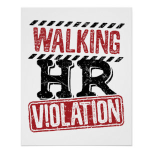 Pôster Violação de RH Andando Pesadelos de Recursos Human