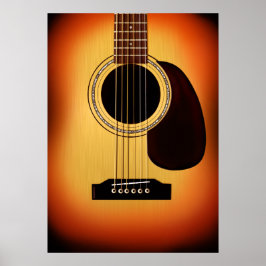 Pôster Violão Acústico Sunburst