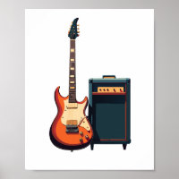 Violão e amplificador elétricos melody