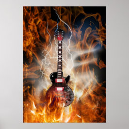 Poster Violão Flaming