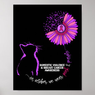 Poster Violência Doméstica Cat E Sensibilização Do Cancer