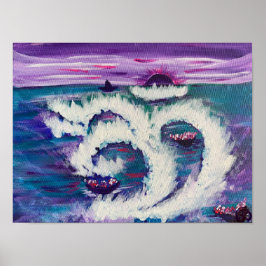 Poster Violet Bloom - Pintura De Canvas Om