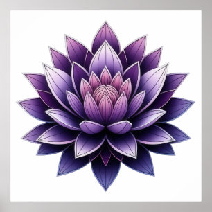 Poster Violet Lotus Serenity