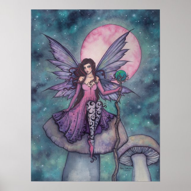 Poster Violet Night Fairy Art de Molly Harrison (Frente)