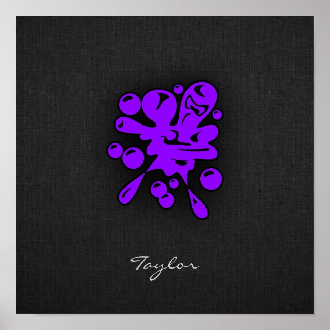 Pôster Violet Purple Paintball (Frente)