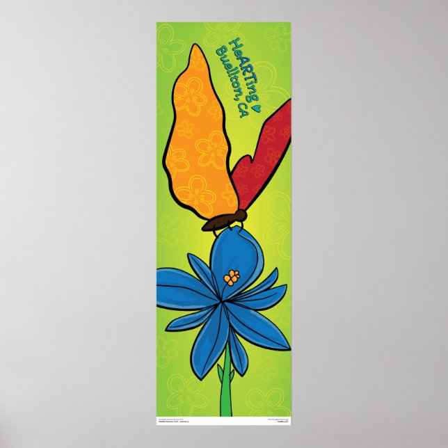 Poster - Violet(te) & Butterfly - Buellton.Art (Frente)