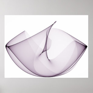 Pôster Violeta das curvas de seno três da arte Op