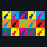 Pôster Violin Pop Art<br><div class="desc">Violin Pop Art. Se Violin é seu passatempo,  ocupação,  ou obsessão,  mostre-o com excelentes Violinos t-shirts,  canecas,  adesivos e muito mais. Eles também são presentes de excelente para outros fãs violinos!</div>