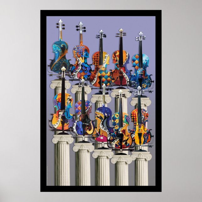 Poster Violin Poster, Violin Music Wall Art, Violin Art (Frente)