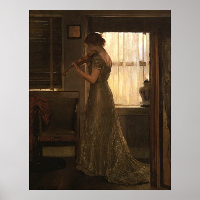 Pôster Violinista Vintage (Frente)