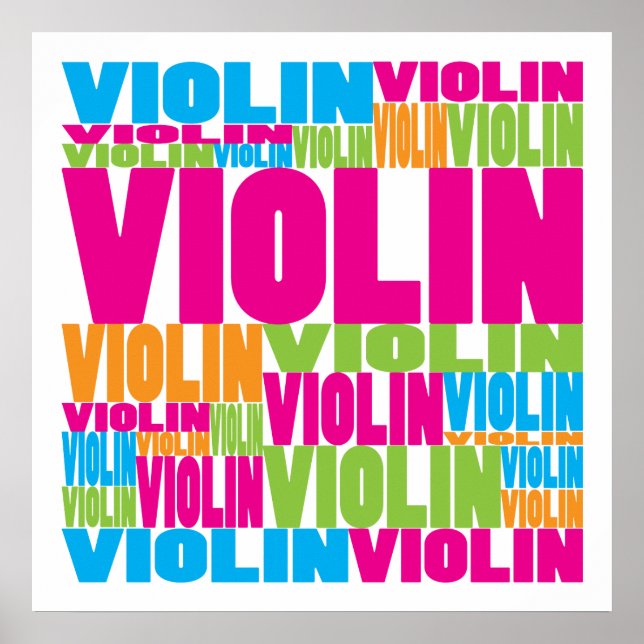 Poster Violino Colorido (Frente)